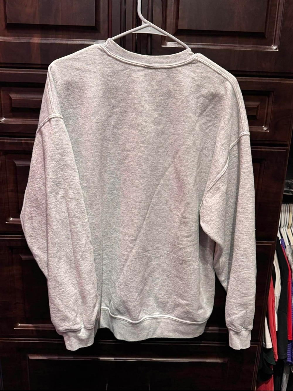 Heather Gray Crewneck with Leopard 'TEACHER' Print XL - Picture 3 of 4